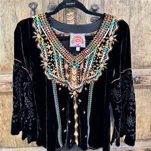 Johnny Was velvet top